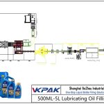 Automatic 500ML-5L Lubricating Oil Filling Line Automatik 500ML-5L Talian Pengisian Minyak Pelincir